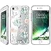 iPhone 6 case,iPhone 6s Case with Flowers, LUOLNH Slim Clear Chrome Gold Floral Pattern Soft Flexible TPU Back Cover Case for Apple iPhone 6/6s [4.7 inch] -B
