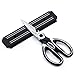 Heavy Duty Kitchen Shears - Multi Purpose Scissors Best for: Poultry, Fish, Seafood, Herbs, Vegetables, Meat and BBQ - Magnetic Bar included (White)