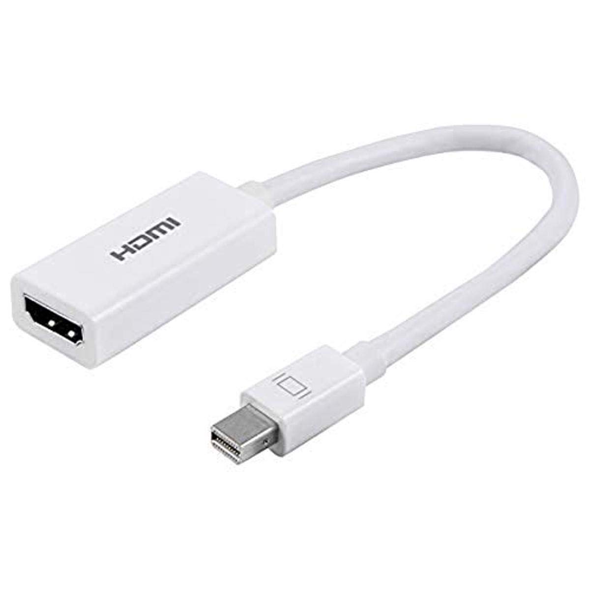 Photo 1 of Philips Mini DisplayPort to HDMI Adapter, Unidirectional, Audio and Video, Full HD 1080p, 4K Ultra HD, Slim Compact Portable Design, White Cable, for All Brands, SWV9200F/27