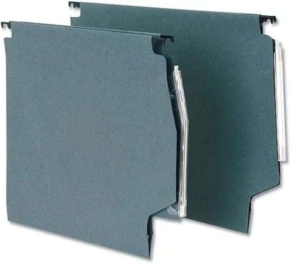5 Star Lateral File Manilla with Clear Tabs and Inserts 215gsm W275mm Green [Pack of 50]