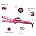 Baiyea Hair Straightener Professional Flat Iron Curling Wand 2 In 1 Anti-Static Ceramic Technology Straightens Curls Dual Voltage Adjustable Temp LCD Display for All Hair Type …