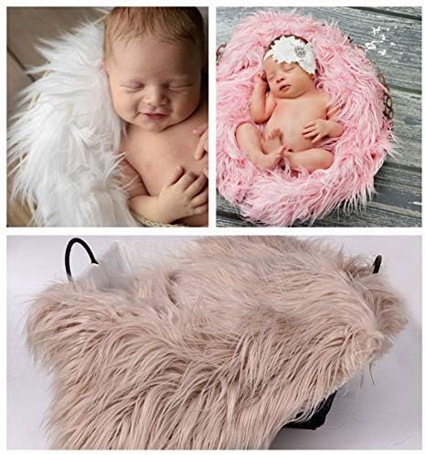 JTAISC Soft Faux Fur Newborn Photography Props Baby Props Photo Blanket Photo Rugs (Coffee)