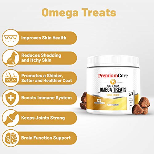 Omega 3 Alaskan Fish Oil For Dogs - All-Natural Wild Salmon Oil For Dogs With EPA & DHA Fatty Acids - Itch Free Skin + Healthy Skin & Coat + Hip & Joint Support + Allergy, Heart & Brain Health - Thumbnail 2