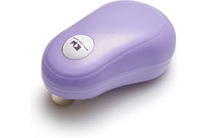 Kitchen Mama One Touch Can Opener: Open Cans with Simple Press of A Button - Auto Stop As Task Completes, Ergonomic, Smooth Edge, Food-Safe, Battery Operated , Electric Can Opener (Purple)