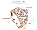 Haoze Clear Dazling Princess Crown Tiara Design Cubic Zirconia Diamond Ring for Women Girls