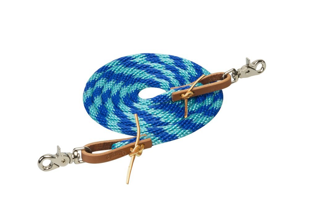 Weaver Leather Poly Roper Rein, Dazzling Blue/Turquoise, 3/8" x 8'