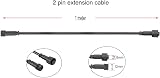 GEYUEYA Home 2 Pin Extension Cable 1M for Decking Lights 5 Pack view 3