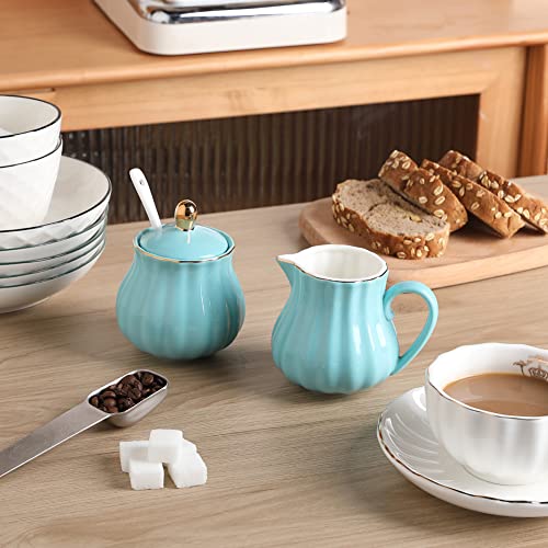 Sweejar Royal Ceramic Sugar and Creamer Set, Piece Set with