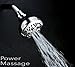 WASSERN Shower Head, High Pressure Flow with Water Saving Trickle Mode Intake Air Wall Mount Massage Rainfall Powerful Rain Spray 3.5inch 74 Jets 5 Setting Adjustable Swivel Joint Chrome