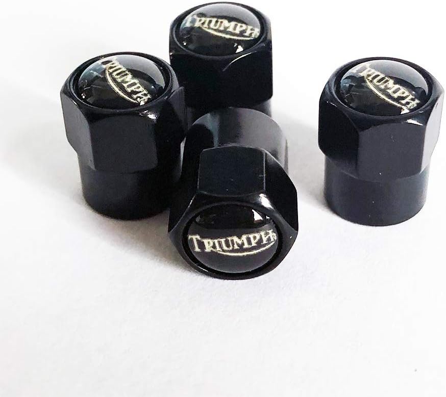 Protrex UK ® Black Triumph Wheel Valve Dust Caps. BigaMart