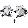 Front Brake Caliper Set Left & Right Replacement for HONDA TRX 300EX 1995-2008 TRX 250EX 2001-2008 TRX 400EX 1999-2008