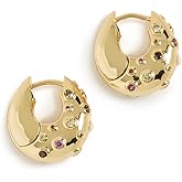 Anni Lu Women's Crystal Bay Hoops, Gold, One Size