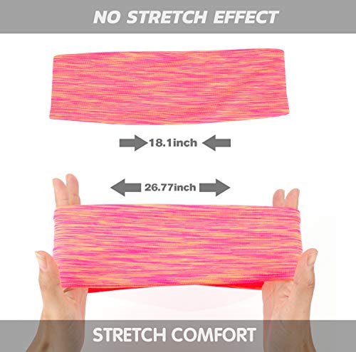 Workout Headbands for Women Non Slip - Sweat Wicking Hair Bands for Yoga Fitness Sports Running,Elastic,Fits All Head Sizes and Under Helmets 4 51luIFXQ7kL