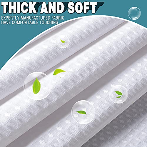 Hotel Grade Fabric Shower Curtain Set with Snap in Liner for Bathroom