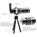 Cell Phone Camera Lens, 20x Telephoto Lens + 180 Degree Fisheye Lens, 2 in 1 Phone Camera Lens + Tripod + Remote Shutter for iPhone x 8 7 6s 6 Plus, Samsung Galaxy & Most Android Smartphone