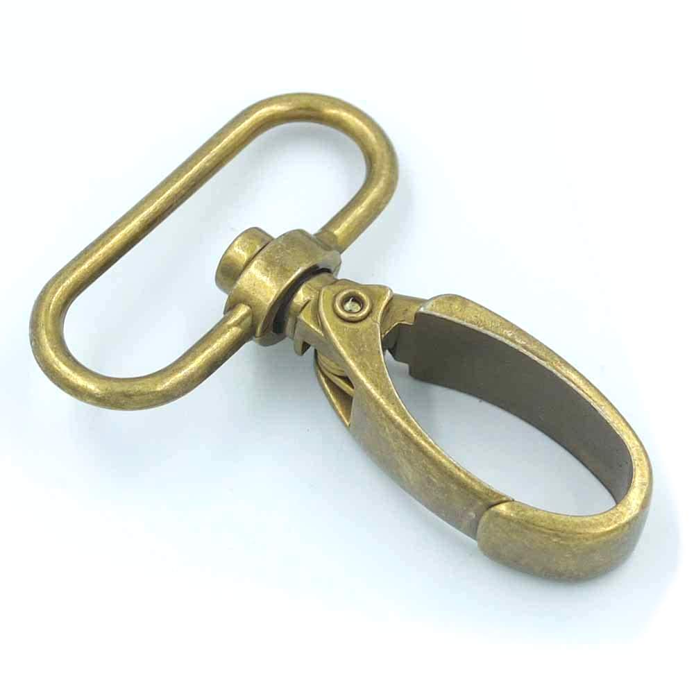 micoshop 10 Pcs 38mm Swivel Clips with Metal Hook for Leather Straps, Lanyards and Ribbons (Bronze)