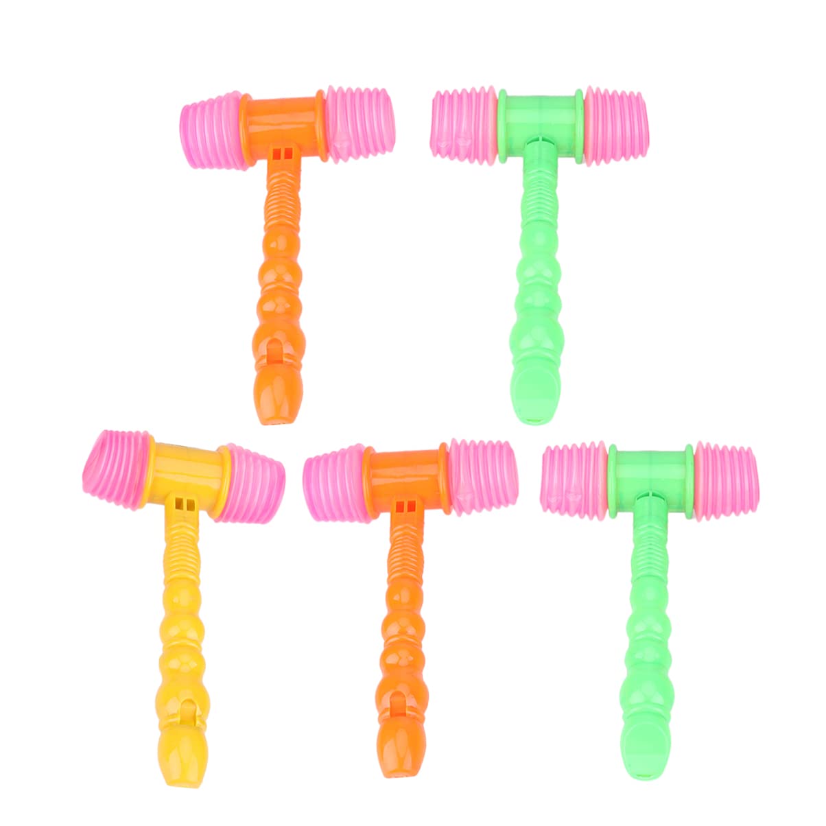 TOYANDONA 5Pcs Squeaky Hammer Toy Plastic Squeaky Hammer Plastic Hammers Toys Squeaky Gavel Hammer Educational Toys Baby Toys For Kids (Random Color)
