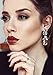 Happiness Boutique Women Statement Earrings in Clear Color Chandelier Drop Earrings in Vintage Gold Color