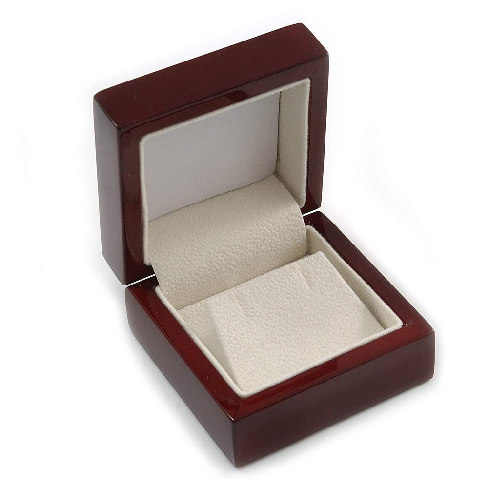 Avalaya Luxury Wooden Mahogany Gloss Earrings/Pendant Box (Earrings are not included)