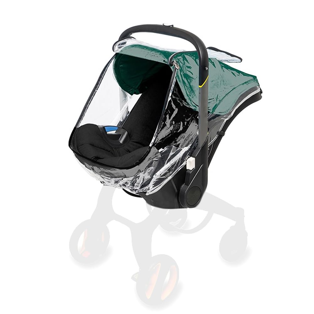 iNszkoos Baby Stroller Rain Cover Compatible with Doona Stroller & Catseat, Stroller Carrier Travel Raincover Accessory, Infant Pushchair Buggy Ventilated Rain Weather Shield with Easy Access Zipper