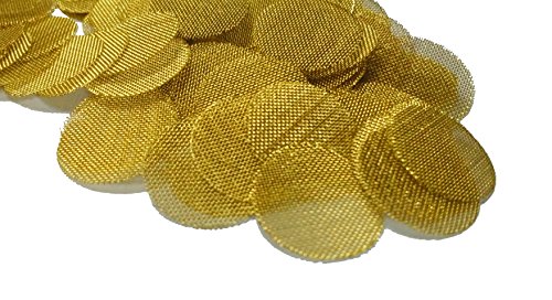GRIMM 100 Brass Tobacco Pipe Bowl Screens - 3/4" (.75) For Smoking Pipes