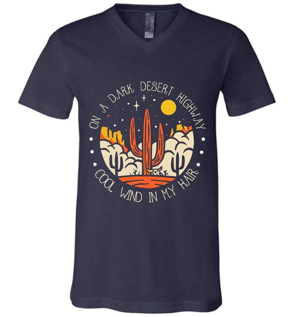 Cute On A Dark Desert Highway Cool Wind In My Hair Canvas Unisex T