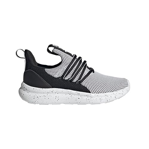adidas Lite Racer Adapt 7.0 Sneaker, White/Black/Black, 2.5 US Unisex Little Kid