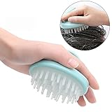 OR Pure Shampoo Brush,Head Neck Massager Brush,Hair Scalp Brush,Head cleaner- Soft Silicone Rubber Bristles ,Round Type Non Slip Shampoo Comb with Removable for Dry Damaged Hair,Men,Women, Kids