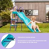 Plum Haumea 6ft Purple Wave Slide Steel Frame Plastic Steps Kids Playground view 3