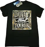 Ford Built Ford Tough Stamp Logo Realtree Black Graphic T-shirt Mens