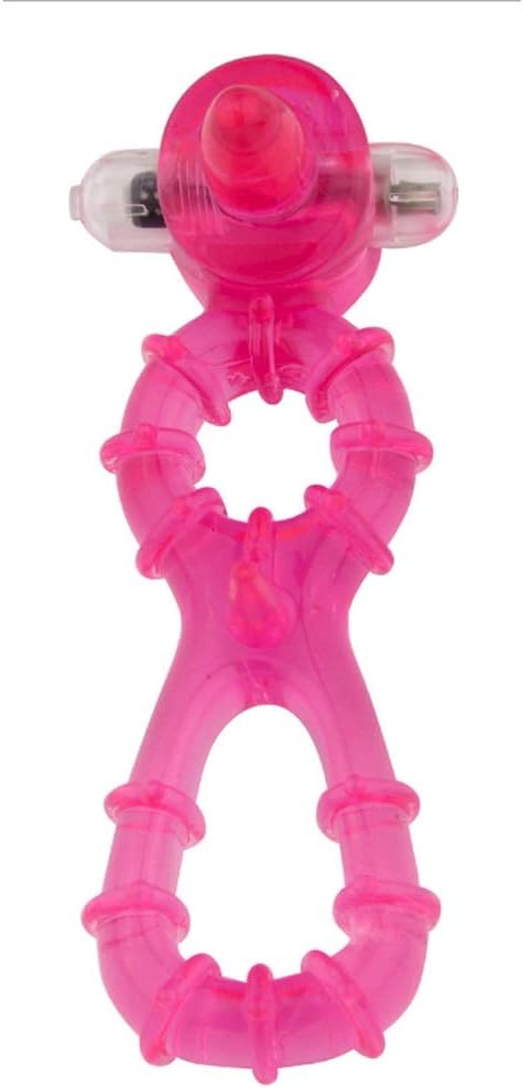 LiuNcunN001 Trapezoidal Ring Men Use Locking Fine Retardation Vibration Ring Pink Non-toxic Soft Material