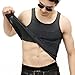 Odoland Men's Body Shaper Slimming Shirt Tummy Vest Thermal Compression Base Layer Slim Muscle Tank Top Shapewear, Gray, M