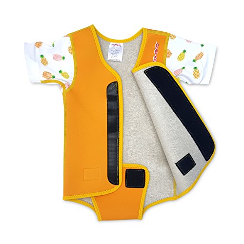 Cheekaaboo Waterbabes Baby & Kids One Piece Swimsuit for Boys and Girls, 6-18 Months, Orange