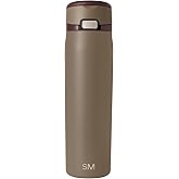 Simple Modern Mesa Loop Water Bottle with Covered Straw and Handle | 24oz Cup Holder Friendly Insulated Stainless Steel Bottles for Travel, Sports and School | Hazelnut