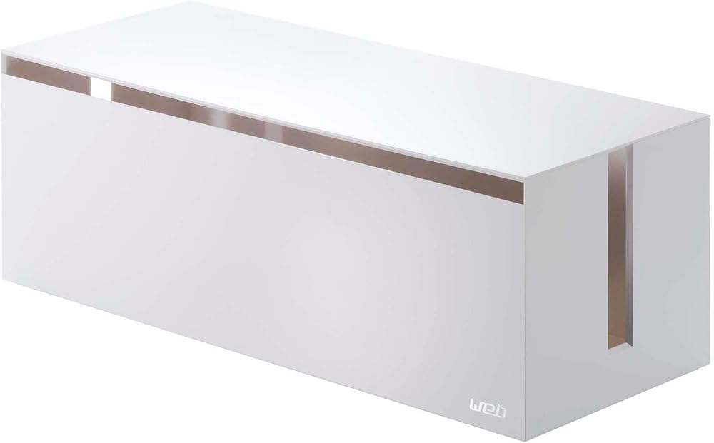 YAMAZAKI 2707 WEB Cable Box White PC-ABS Resin Minimalist 40x15.5x14.5cm