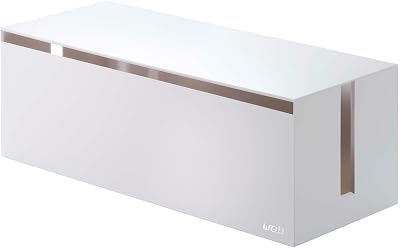 YAMAZAKI 2707 WEB Cable Box White PC-ABS Resin Minimalist 40x15.5x14.5cm
