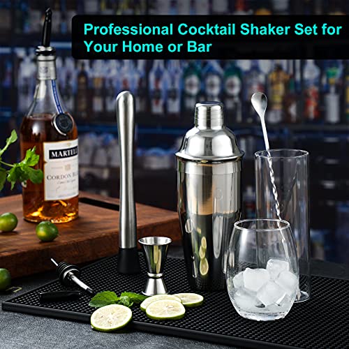 24 oz Cocktail Shaker Set Bartender Kit by Aozita, Stainless Steel