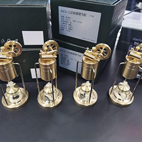 deguojilvxingshe Mini dreibeinige Swing Metal Dampfmaschine Modell Einzylinder Dampfmaschine mit Boiler, Science… – Bild 5