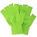 Simplicity Men/Women Half Gloves Solid Color Knitted Winter Warm Gloves, Lime, One Size