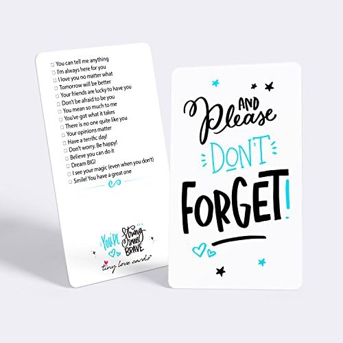 Tiny Love Cards - Set of 85 Cute Mini “Don’t Forget.” Inspirational Note Cards - Encouragement, Empowering, Just Because or Lunch Box Notes for Friends, Family, Kids, Students & Office