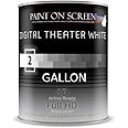 Paint on Screen Projector Screen Paint | Single-Coat Short Throw Projector Screen Paint For Picture Perfect 1080 HD and 4K UHD Clarity | Ideal For At-Home Indoor Use | Digital Theater White, 1 Gallon