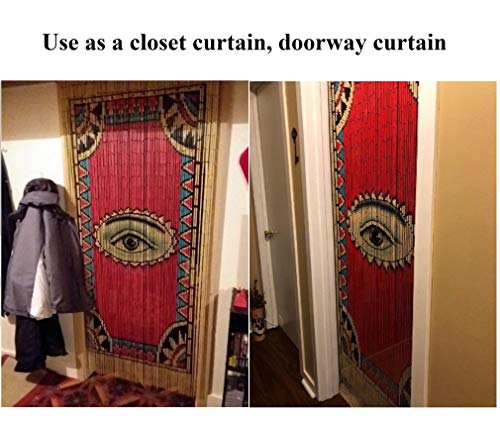 Tachilc Bamboo Beaded Curtain For Doorway Boho Beaded