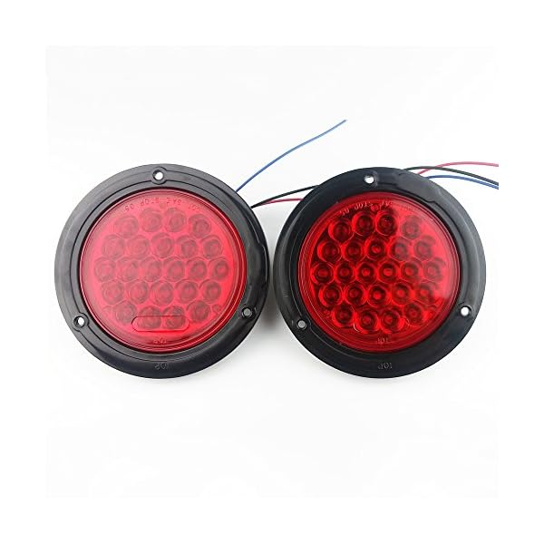 BAYM-4-12V-Round-Red-24-LED-Reverse-Backup-Running-LightChrome-Wire-For-Jeep-UTE-UTV-RV-Truck-Truck-Trailer-light-Pack-of-2-pcs BAYM-4-12V-Round-Red-24-LED-Reverse-Backup-Running-LightChrome-Wire-For-Jeep-UTE-UTV-RV-Truck-Truck-Trailer-light-Pack-of-2-pcs