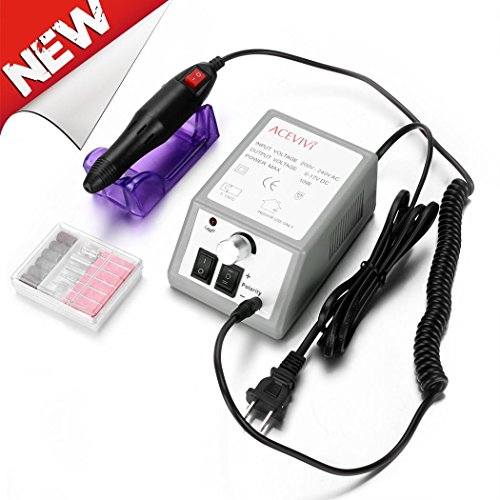 Professional Electric Nail Drill File Machine, Acrylic Electric Manicure Pedicure Tool Sets, Home US Plug
