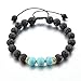 Mystiqs Fitness Adjustable Lava Rock Beaded Stone Bracelets Essential Oil Diffuser for Men/Women, Aromatherapy Ideal for Anti-Stress or Anti-Anxiety