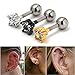 16g 4.7mm Clear Crystal Flower Ear Cartilage Barbell Helix Earlobe Studs Earrings Piercings 1/4