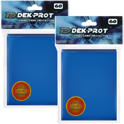 DEK PROT Magic+Pokemon Size Gaming Card Protectors-120 Sleeves- OCEAN BLUE