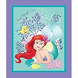 Disney Fabric Princess Ariel Fabric Little Mermaid Fabric Panel by the yard