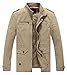 Lega Men's Casual Thick Jacket Cotton Stand Collar Windbreaker