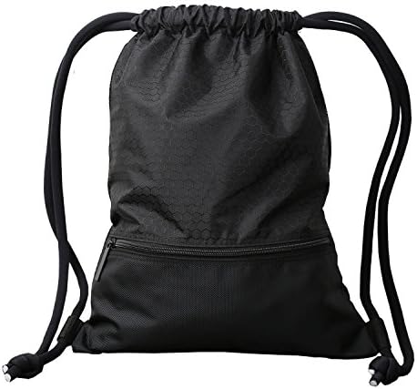 Alpaca Go Drawstring Bags,lightweight durable waterproof gym sackpack sport basketball running dancing swimming hiking Gym backpack (Black, Large)